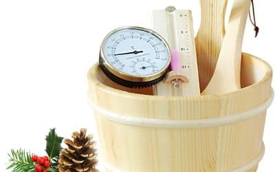 Kit Sauna Premium : seau 4L, louche et Accessoires en Pin Finlandais