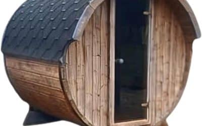 Test Sauna en Tonneau : chaudière Électrique et Shingle Noir