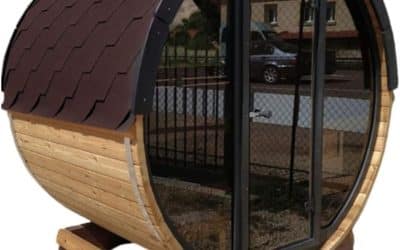 Test : tonneau sauna extérieur avec chaudière électrique et vitrage panoramique