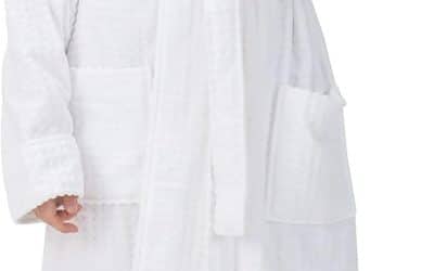Avis sur le peignoir de luxe alpine swiss Elyse en coton gaufré, blanc L/XL