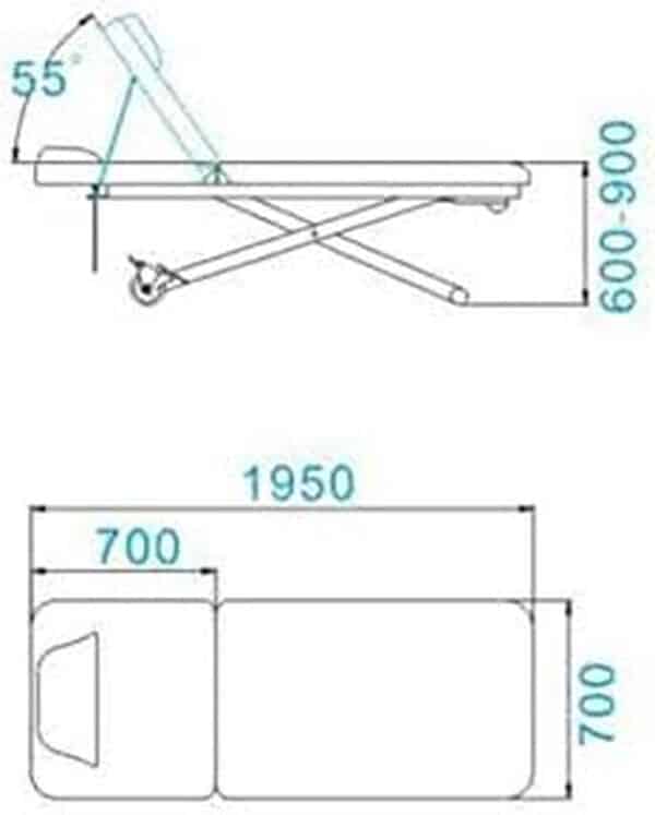 ACTIVESHOP Table de Massage 329d avec 1 Moteur Blanc