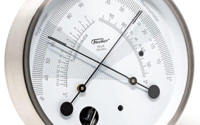 Test du Fischer 1608K-01 avec thermomètre et hygromètre en acier inoxydable