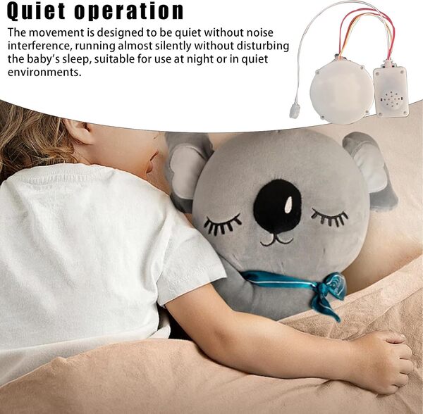 Générique Mouvement Apaisant De – Jouet À 4 Vitesses De Respiration pour Aide Au Sommeil | Compagnon en Peluche avec Battement De Cœur Simulé Et Lueur Sensorielle | Équipement De Détente pour Bé