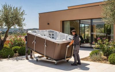 Livraison de Spa Marron Blanc 6 Places à Montpellier (Hérault)