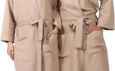 Test : peignoir gaufré Feather Drape en coton absorbant