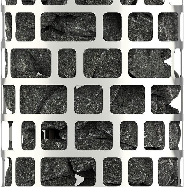 Sauna Poêle Électrique Sawo Aries Round Tower Premium 3HE 9 kW avec Unité de Contrôle Intégrée: Thermostat et Minuterie 230V 1N / 400V 3N