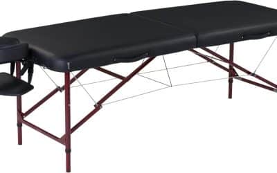 Test Master Massage Zephyr : table en aluminium léger noire