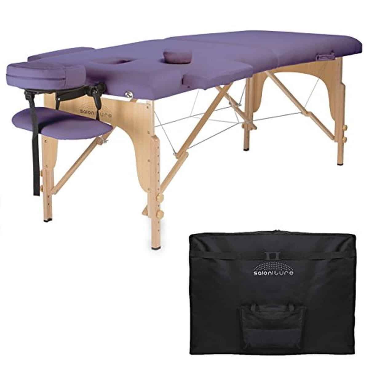 Test de la table de massage pliante Saloniture : portable et polyvalente