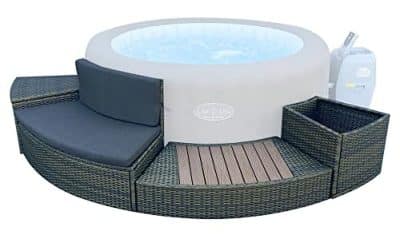 Test : bestway habillage spa rond en rotin brun 180 cm